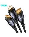 Hurtownia GSM - Kabel 3w1 USAMS US-SJ600 USB-C / Lightning / microUSB / USB-C 100W 1,2m schwarz/black - USA1042 - {ean13} - Hurt