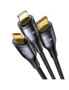 Hurtownia GSM - Kabel 3w1 USAMS US-SJ582 USB-A / Lightning / microUSB / USB-C 66W 1,2m schwarz/black - USA1043 - {ean13} - Hurt