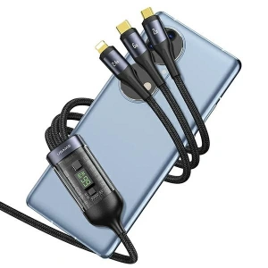 Hurtownia GSM - Kábel 3w1 USAMS US-SJ582 USB-A / Lightning / microUSB / USB-C 66W 1,2m fekete/black - USA1043 - {ean13} - Hurt