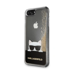 Hurtownia GSM - Karl Lagerfeld KLHCI8LCHPEEGO iPhone 7/8 Plus gold/hartes Gehäuse mit Flüssig-Glitter - KLD085GLD - {ean13} - Hurt
