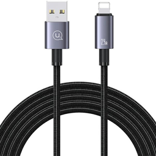 Usams Distributor - 6958444908588 - USA1048 - USAMS US-SJ667 USB-A / Lightning cable 2,4A 1,2m Fast Charging tarnish - B2B homescreen