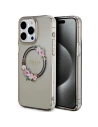 Etui Guess GUHMP15XHFWFCK Apple iPhone 15 Pro Max hardcase IML Flowers Wreatch MagSafe czarny/black