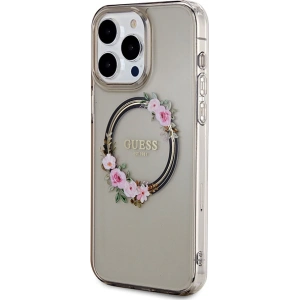 Hurtownia GSM - Etui Guess GUHMP15XHFWFCK Apple iPhone 15 Pro Max hardcase IML Flowers Wreatch MagSafe černý/black - GUE3321 - {ean13} - Hurt