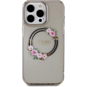 Hurtownia GSM - Etui Guess GUHMP15XHFWFCK Apple iPhone 15 Pro Max hardcase IML Flowers Wreatch MagSafe negru/black - GUE3321 - {ean13} - Hurt