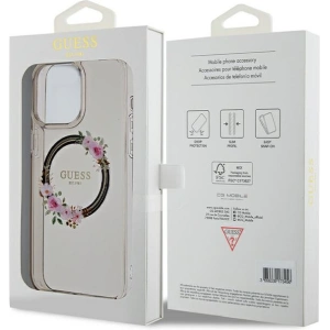 Hurtownia GSM - Etui Guess GUHMP15XHFWFCK Apple iPhone 15 Pro Max hardcase IML Flowers Wreatch MagSafe negru/black - GUE3321 - {ean13} - Hurt