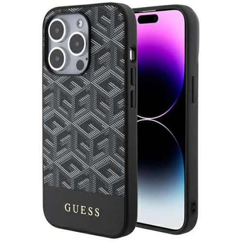Guess Distributor - 3666339194734 - GUE3322 - Guess GUHMP15XHGCFSEK Apple iPhone 15 Pro Max hardcase GCube Stripes MagSafe black - B2B homescreen