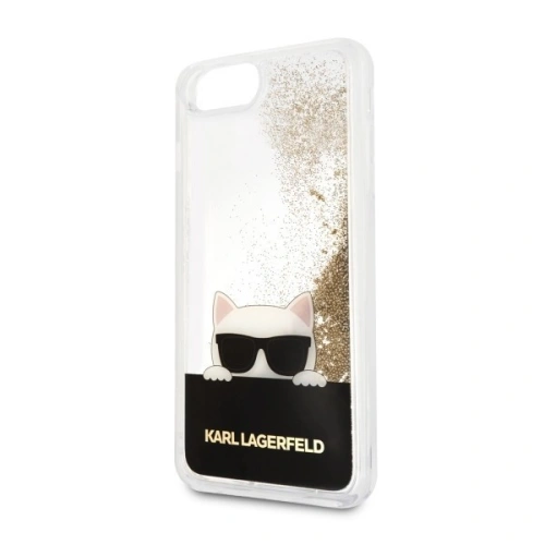 Karl Lagerfeld KLHCI8LCHPEEGO iPhone 7/8 Plus gold/złoty hard case Liquid Glitter