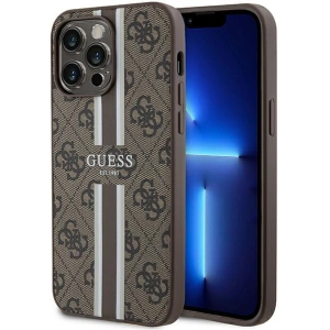 Hurtownia GSM - Case Guess GUHMP15XP4RPSW Apple iPhone 15 Pro Max Hardcase 4G Gedruckte Streifen MagSafe braun/brown - GUE3323 - {ean13} - Hurt