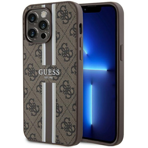 Hurtownia Guess - 3666339203474 - GUE3323 - Etui Guess GUHMP15XP4RPSW Apple iPhone 15 Pro Max hardcase 4G Printed Stripes MagSafe brązowy/brown - B2B homescreen