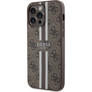Wholesale Guess GUHMP15XP4RPSW Apple iPhone 15 Pro Max hardcase 4G Printed Stripes MagSafe brown - GUE3323 - {ean13} - Hurt