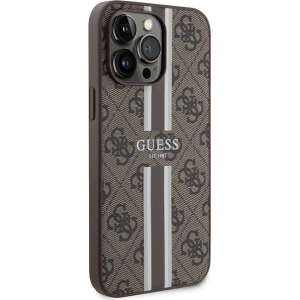 Hurtownia GSM - Case Guess GUHMP15XP4RPSW Apple iPhone 15 Pro Max Hardcase 4G Gedruckte Streifen MagSafe braun/brown - GUE3323 - {ean13} - Hurt
