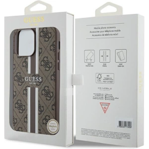 Hurtownia GSM - Case Guess GUHMP15XP4RPSW Apple iPhone 15 Pro Max Hardcase 4G Gedruckte Streifen MagSafe braun/brown - GUE3323 - {ean13} - Hurt