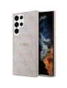 Etui Guess GUHMS24LG4GFRP Samsung Galaxy S24 Ultra hardcase Colecția 4G Piele Metal Logo MagSafe roz/pink