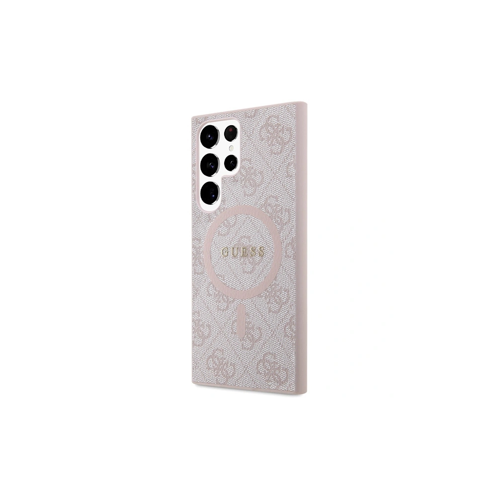 Hurtownia GSM - Etui Guess GUHMS24LG4GFRP Samsung Galaxy S24 Ultra hardcase Colecția 4G Piele Metal Logo MagSafe roz/pink - GUE3324 - {ean13} - Hurt