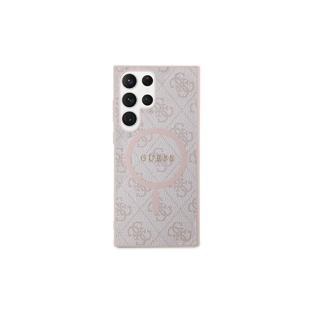 Hurtownia GSM - Etui Guess GUHMS24LG4GFRP Samsung Galaxy S24 Ultra hardcase Colecția 4G Piele Metal Logo MagSafe roz/pink - GUE3324 - {ean13} - Hurt