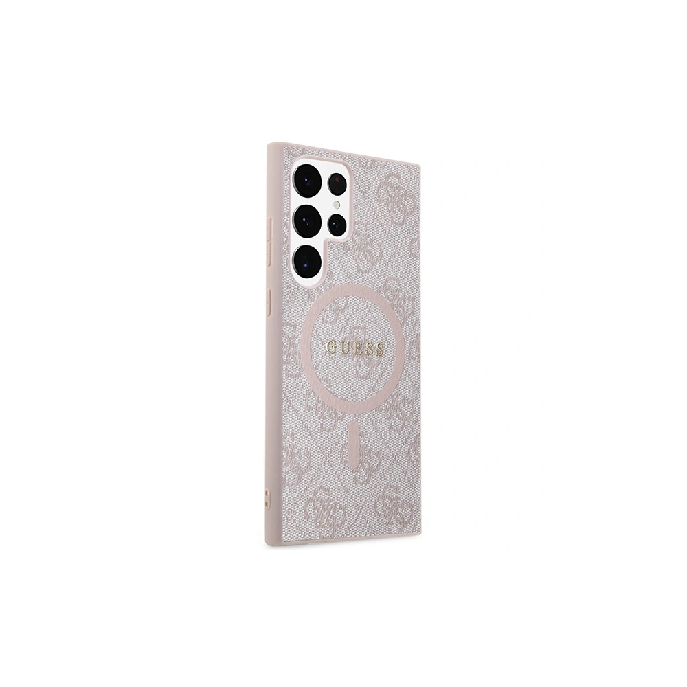 Hurtownia GSM - Etui Guess GUHMS24LG4GFRP Samsung Galaxy S24 Ultra hardcase Colecția 4G Piele Metal Logo MagSafe roz/pink - GUE3324 - {ean13} - Hurt