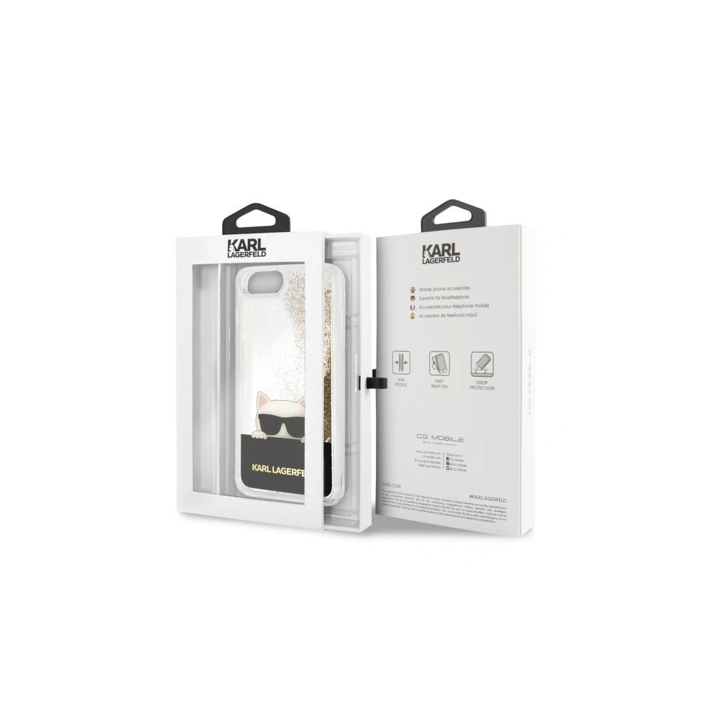 Hurtownia GSM - Karl Lagerfeld KLHCI8LCHPEEGO iPhone 7/8 Plus aur/złoty hard case Liquid Glitter - KLD085GLD - {ean13} - Hurt