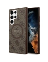 Etui Guess GUHMS24LG4GFRW Samsung Galaxy S24 Ultra hardcase Colecția 4G Piele Metal Logo MagSafe maro/brown