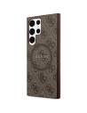 Hurtownia GSM - Case Guess GUHMS24LG4GFRW Samsung Galaxy S24 Ultra Hardcase 4G Collection Leder Metall-Logo MagSafe braun/brown - GUE3325 - {ean13} - Hurt