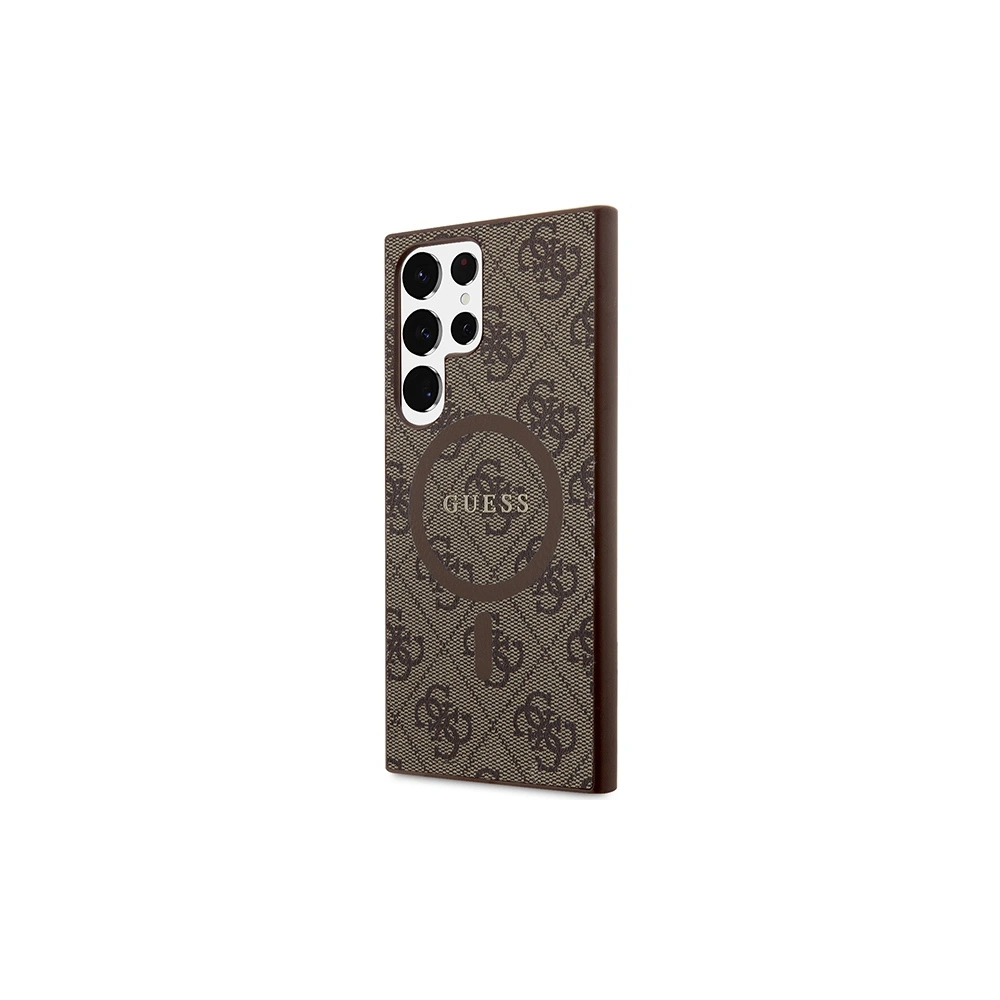 Hurtownia GSM - Case Guess GUHMS24LG4GFRW Samsung Galaxy S24 Ultra Hardcase 4G Collection Leder Metall-Logo MagSafe braun/brown - GUE3325 - {ean13} - Hurt