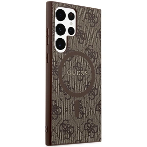 Hurtownia GSM - Case Guess GUHMS24LG4GFRW Samsung Galaxy S24 Ultra Hardcase 4G Collection Leder Metall-Logo MagSafe braun/brown - GUE3325 - {ean13} - Hurt