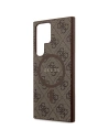 Hurtownia GSM - Case Guess GUHMS24LG4GFRW Samsung Galaxy S24 Ultra Hardcase 4G Collection Leder Metall-Logo MagSafe braun/brown - GUE3325 - {ean13} - Hurt