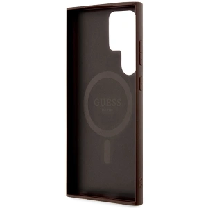 Hurtownia GSM - Case Guess GUHMS24LG4GFRW Samsung Galaxy S24 Ultra Hardcase 4G Collection Leder Metall-Logo MagSafe braun/brown - GUE3325 - {ean13} - Hurt