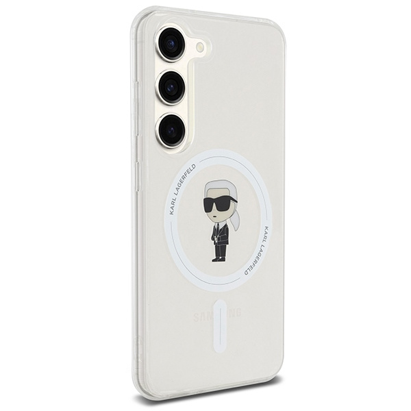 Kryt Karl Lagerfeld KLHMS23SHFCKNOT Samsung Galaxy S23 hardcase IML Ikonik MagSafe transparent