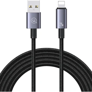 Hurtownia GSM - USAMS US-SJ669 USB-A / Lightning 2,4A 2m Gyors Töltő Kábel fém/szürke - USA1049 - {ean13} - Hurt