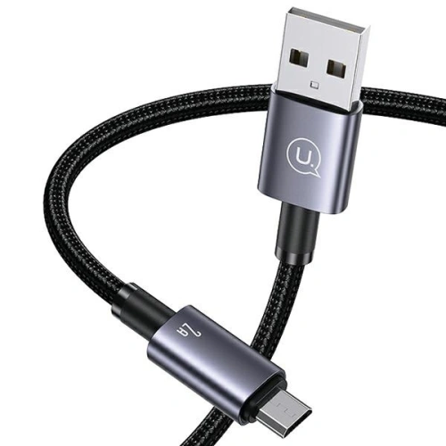 Kabel USAMS US-SJ668 USB-A / Micro-USB 2A 1,2m Fast Charging stalowy/tarnish