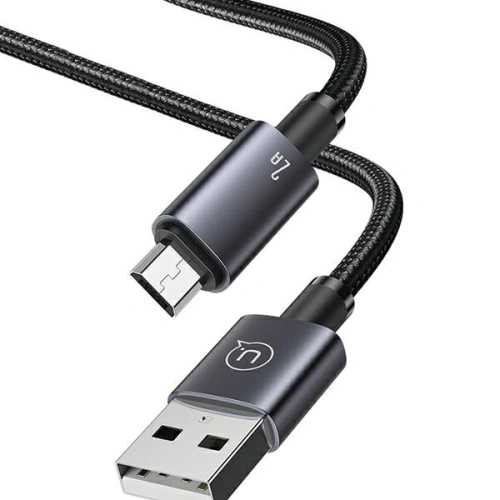 Kabel USAMS US-SJ670 USB-A / Micro-USB 2A 2m Fast Charging stalowy/tarnish