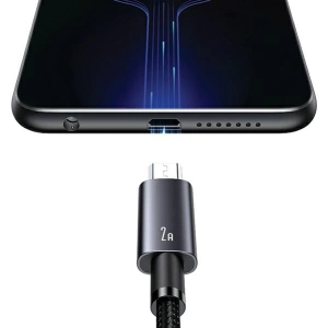 Wholesale USAMS US-SJ670 USB-A / microUSB cable 2A 2m Fast Charging tarnish - USA1051 - {ean13} - Hurt