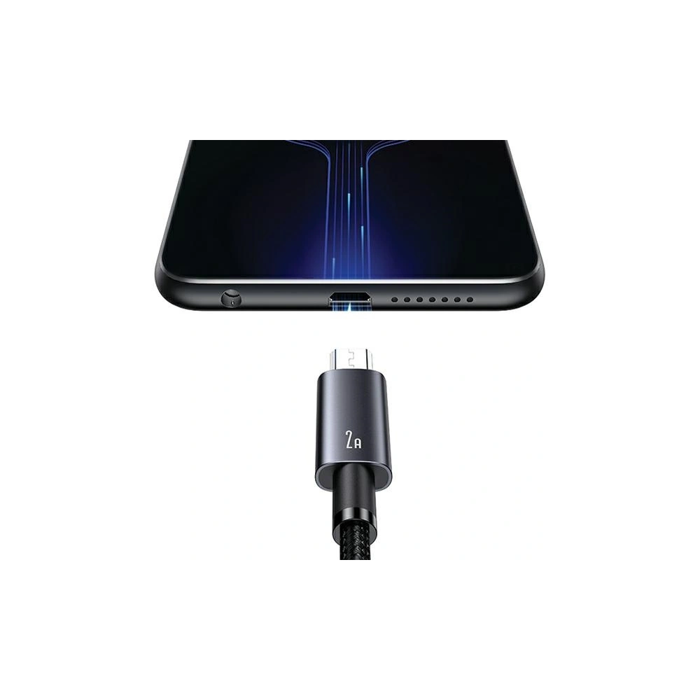 Hurtownia GSM - Kabel USAMS US-SJ670 USB-A / Micro-USB 2A 2m Rychlé nabíjení ocelový/rezavý - USA1051 - {ean13} - Hurt