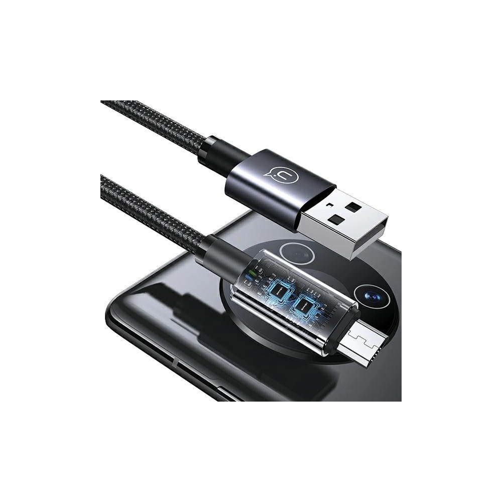 Hurtownia GSM - Kabel USAMS US-SJ670 USB-A / Micro-USB 2A 2m Rychlé nabíjení ocelový/rezavý - USA1051 - {ean13} - Hurt