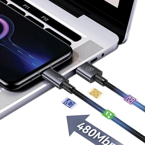 Kabel USAMS US-SJ670 USB-A / Micro-USB 2A 2m Fast Charging stalowy/tarnish