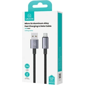Wholesale USAMS US-SJ670 USB-A / microUSB cable 2A 2m Fast Charging tarnish - USA1051 - {ean13} - Hurt