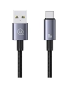 USAMS US-SJ680 Kabel USB-A / USB-C 3A 0,25m Fast Charging Stahl/Anlauf