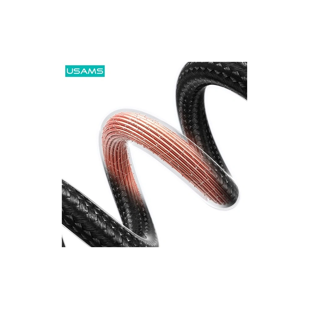 Hurtownia GSM - Kabel USAMS US-SJ680 USB-A / USB-C 3A 0,25m Rychlé nabíjení ocelový/rezavý - USA1052 - {ean13} - Hurt