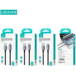 Hurtownia GSM - Kabel USAMS US-SJ680 USB-A / USB-C 3A 0,25m Fast Charging stalowy/tarnish - USA1052 - {ean13} - Hurt