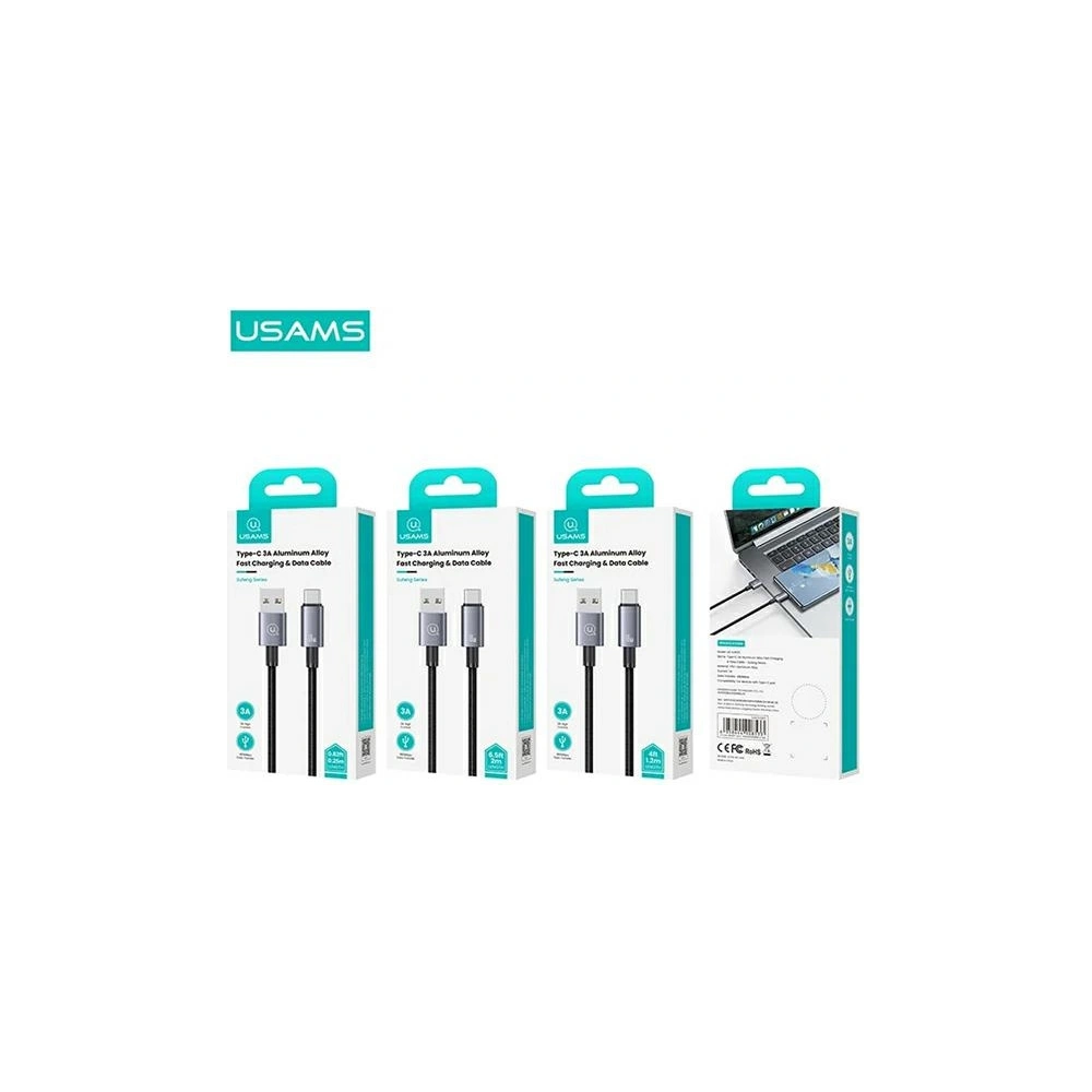 Hurtownia GSM - USAMS US-SJ680 Kabel USB-A / USB-C 3A 0,25m Fast Charging Stahl/Anlauf - USA1052 - {ean13} - Hurt