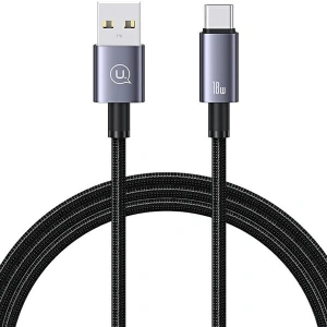 Hurtownia GSM - Cablu USAMS US-SJ663 USB-A / USB-C 3A 1,2m Încărcare rapidă oțel/întunecat - USA1053 - {ean13} - Hurt