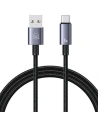 Kabel USAMS US-SJ663 USB-A / USB-C 3A 1,2m Rychlé nabíjení ocelový/rezavý