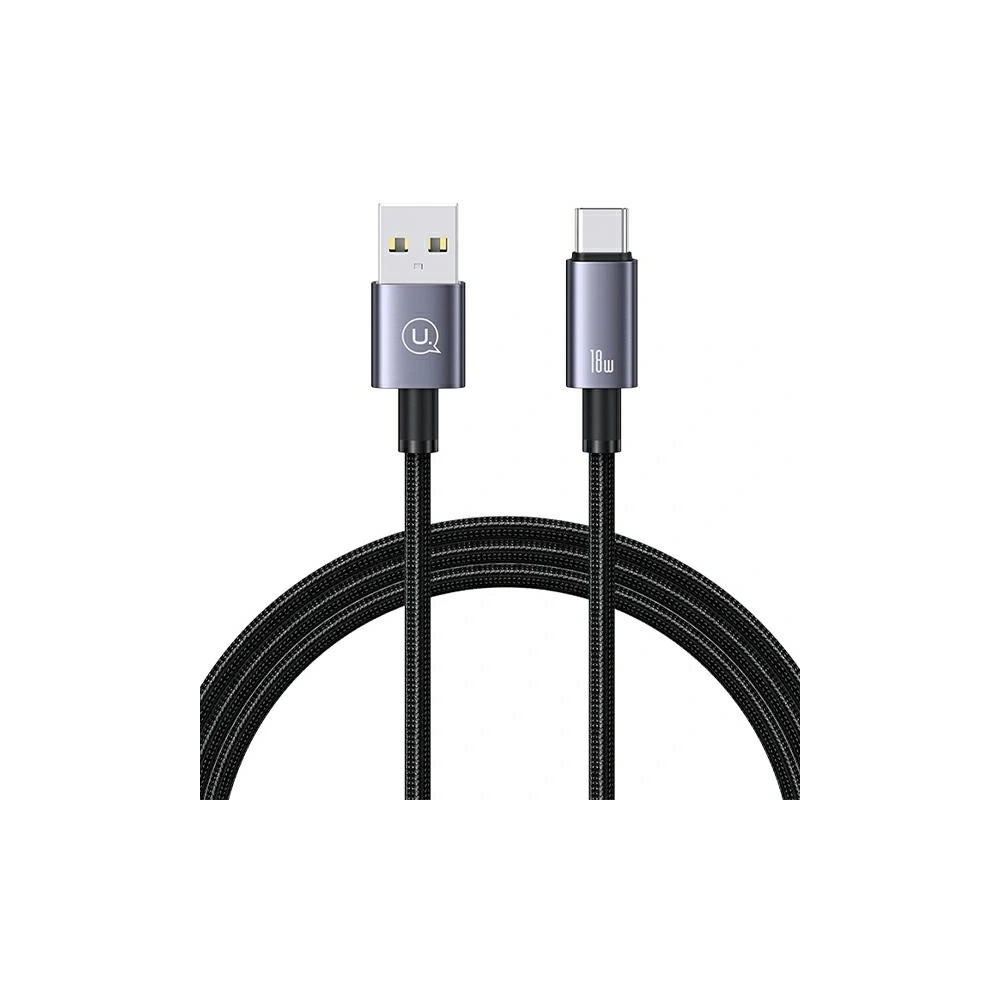 Hurtownia GSM - Kabel USAMS US-SJ663 USB-A / USB-C 3A 1,2m Rychlé nabíjení ocelový/rezavý - USA1053 - {ean13} - Hurt