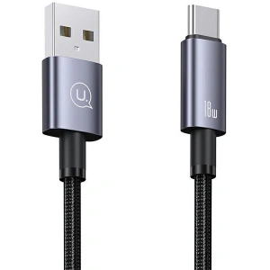 Hurtownia GSM - Cablu USAMS US-SJ663 USB-A / USB-C 3A 1,2m Încărcare rapidă oțel/întunecat - USA1053 - {ean13} - Hurt
