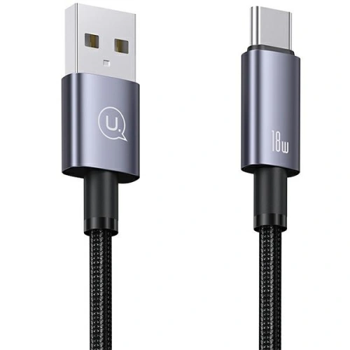 Kabel USAMS US-SJ663 USB-A / USB-C 3A 1,2m Fast Charging stalowy/tarnish