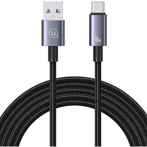 Hurtownia GSM - Cablu USAMS US-SJ666 USB-A / USB-C 3A 2m Încărcare Rapidă oțel/întunecat - USA1054 - {ean13} - Hurt