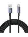 Kabel USAMS US-SJ666 USB-A / USB-C 3A 2m rychlé nabíjení ocelový/rezavý