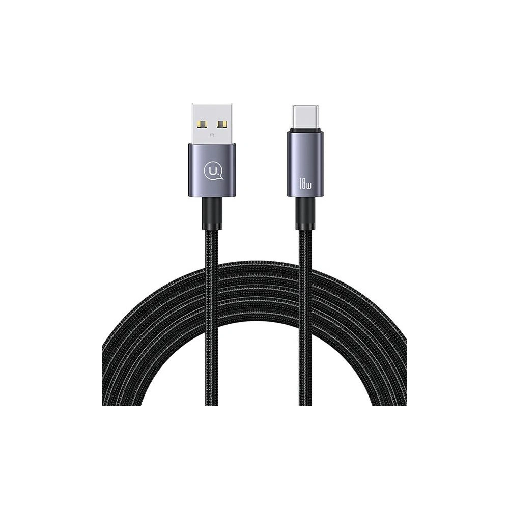 Hurtownia GSM - Kabel USAMS US-SJ666 USB-A / USB-C 3A 2m rychlé nabíjení ocelový/rezavý - USA1054 - {ean13} - Hurt