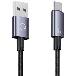 Hurtownia GSM - Cablu USAMS US-SJ666 USB-A / USB-C 3A 2m Încărcare Rapidă oțel/întunecat - USA1054 - {ean13} - Hurt