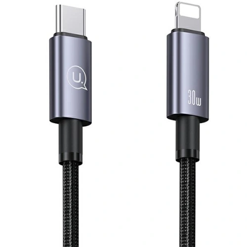 Kabel USAMS US-SJ662 USB-C / Lightning 30W 1,2m Fast Charging stalowy/tarnish